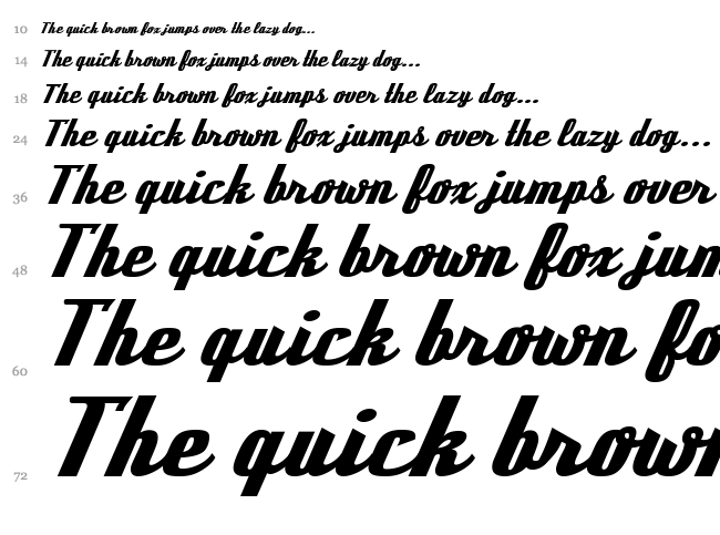 Deftone Stylus font waterfall